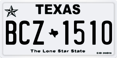TX license plate BCZ1510