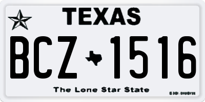 TX license plate BCZ1516