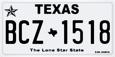 TX license plate BCZ1518