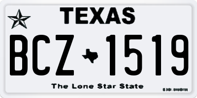 TX license plate BCZ1519