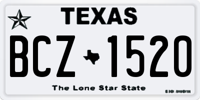 TX license plate BCZ1520