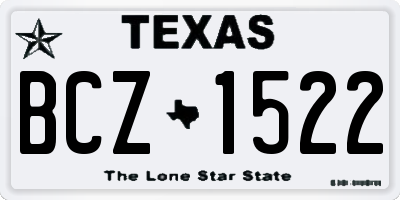TX license plate BCZ1522