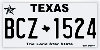 TX license plate BCZ1524