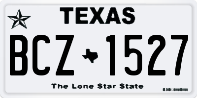TX license plate BCZ1527