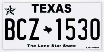 TX license plate BCZ1530
