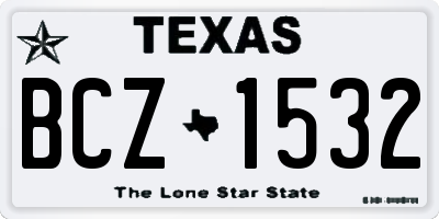 TX license plate BCZ1532