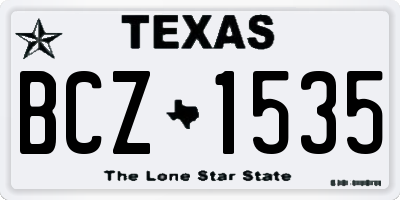 TX license plate BCZ1535