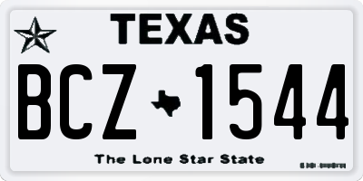 TX license plate BCZ1544