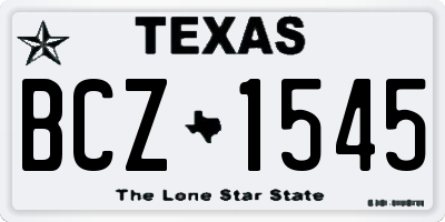 TX license plate BCZ1545