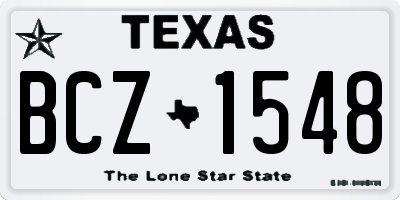 TX license plate BCZ1548