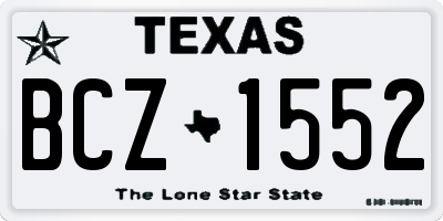 TX license plate BCZ1552