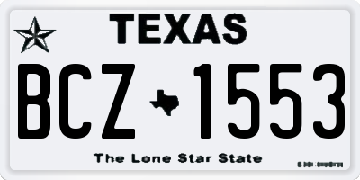TX license plate BCZ1553