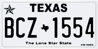 TX license plate BCZ1554