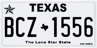 TX license plate BCZ1556