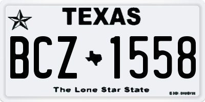 TX license plate BCZ1558