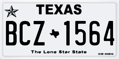 TX license plate BCZ1564