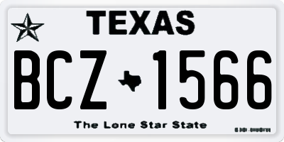 TX license plate BCZ1566