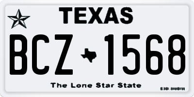 TX license plate BCZ1568