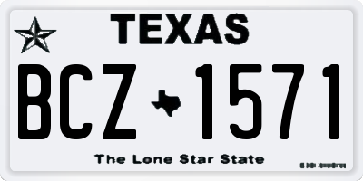 TX license plate BCZ1571
