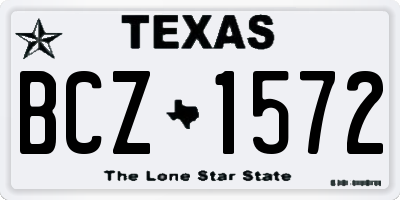 TX license plate BCZ1572