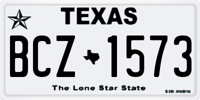 TX license plate BCZ1573