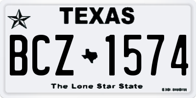 TX license plate BCZ1574