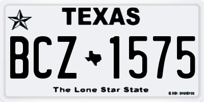TX license plate BCZ1575