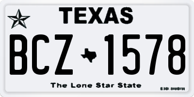 TX license plate BCZ1578