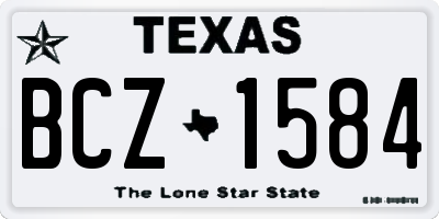 TX license plate BCZ1584