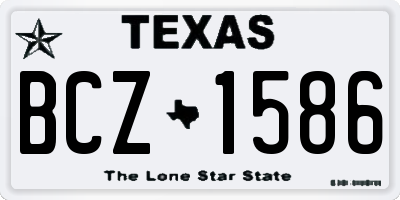 TX license plate BCZ1586
