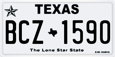 TX license plate BCZ1590