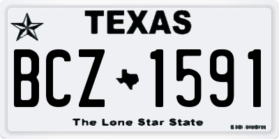 TX license plate BCZ1591