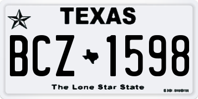 TX license plate BCZ1598