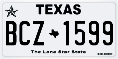 TX license plate BCZ1599