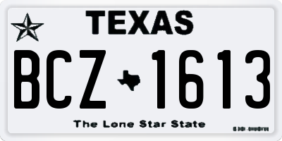 TX license plate BCZ1613