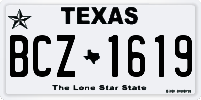 TX license plate BCZ1619