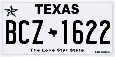 TX license plate BCZ1622
