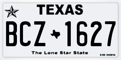 TX license plate BCZ1627