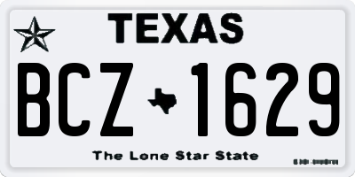 TX license plate BCZ1629