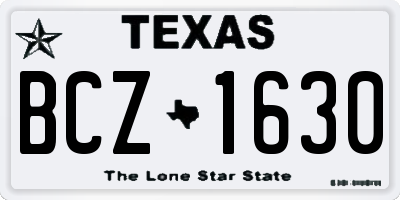 TX license plate BCZ1630