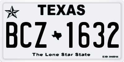 TX license plate BCZ1632