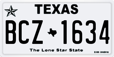 TX license plate BCZ1634