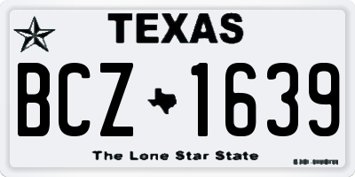 TX license plate BCZ1639