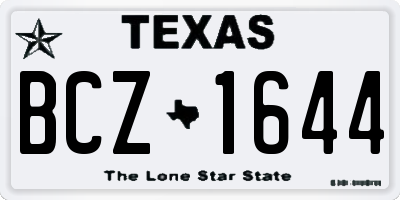 TX license plate BCZ1644