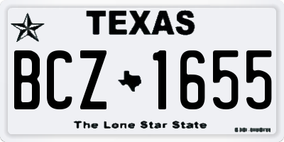 TX license plate BCZ1655