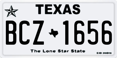 TX license plate BCZ1656