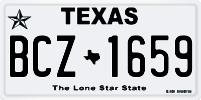 TX license plate BCZ1659