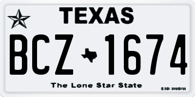 TX license plate BCZ1674