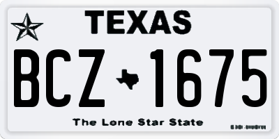 TX license plate BCZ1675