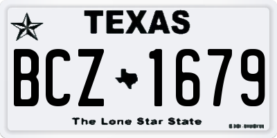 TX license plate BCZ1679